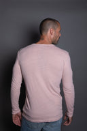 Men's Linen Blend Wide Cuff Long Sleeve Tee — Mika Jaymes (view 10)
