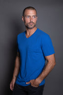 Men's Warren Wide Pocket Cotton Linen V-Neck Tee - view 18