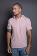 Men's Linen Blend Short Sleeve Hoodie - view 25