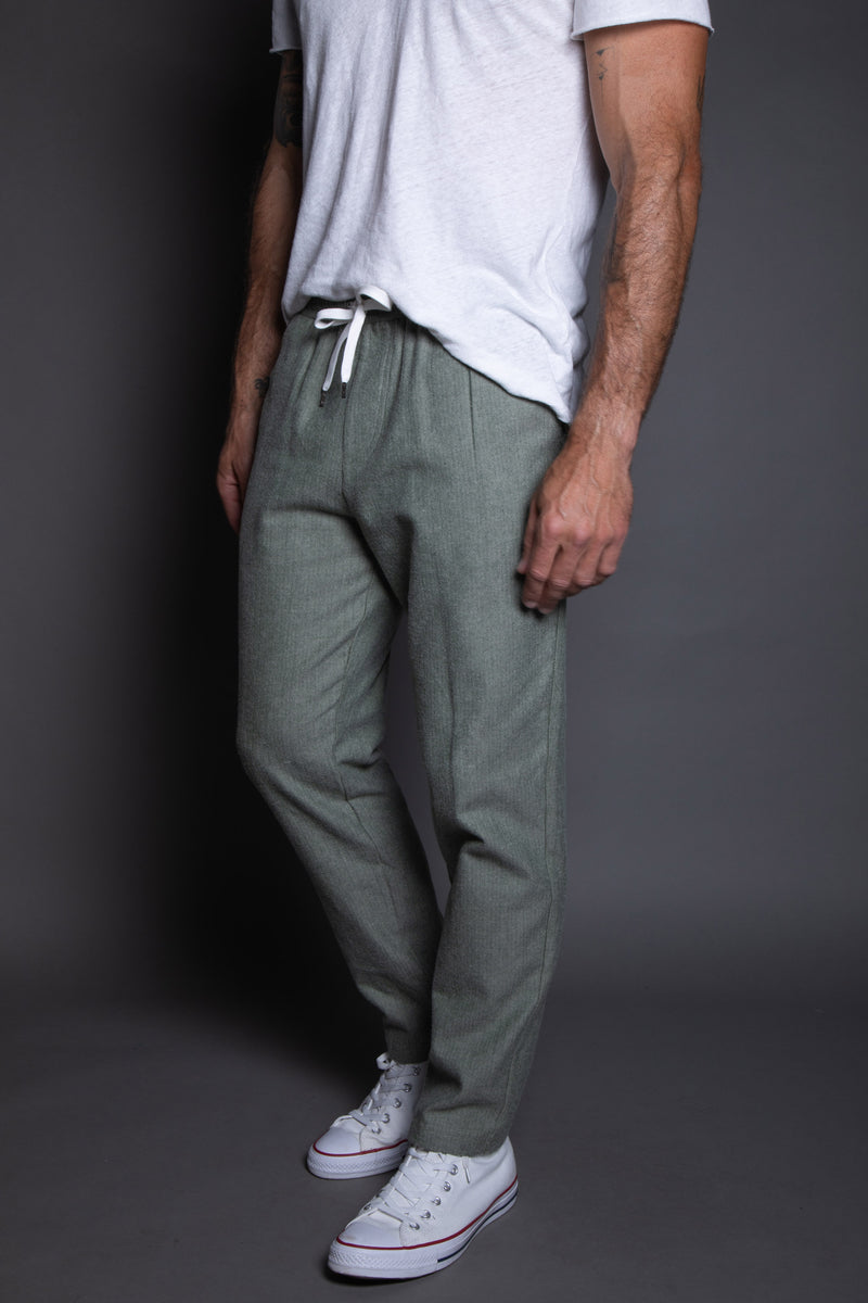 Men's Carlton Casual Work Pant — Basil Chevron