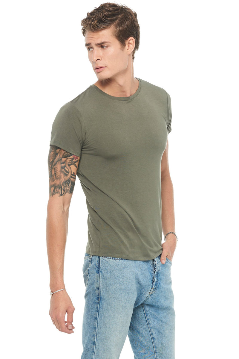 Men's Modal Crew Neck Tee — Army