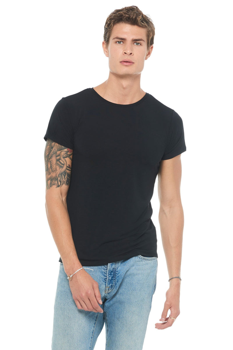Men's Modal Crew Neck Tee — Black