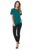 Women's Modal Crew Neck Tee - Teal