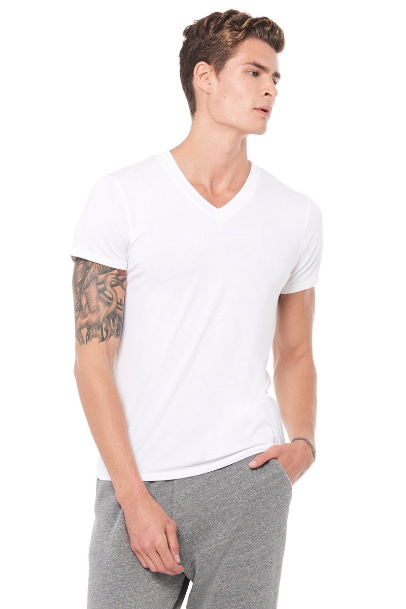 Men's Modal Classic V-Neck Tee — White