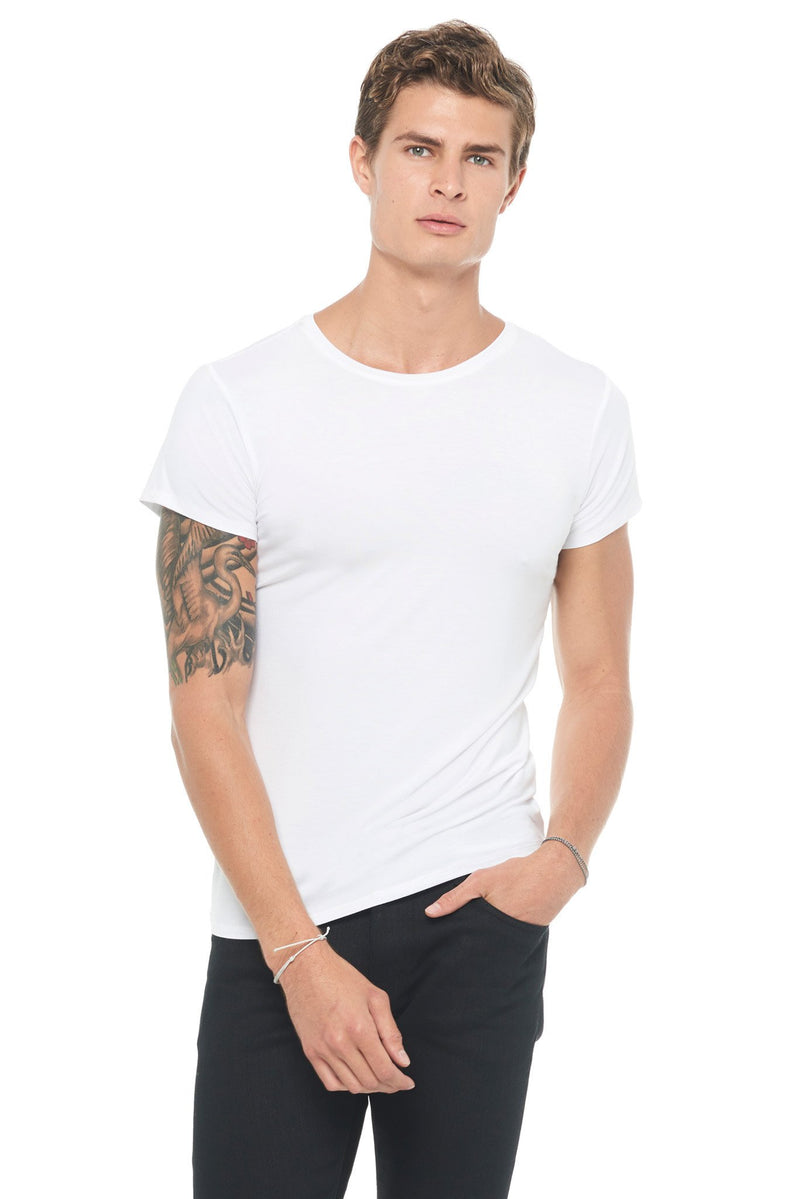 Men's Modal Crew Neck Tee — White
