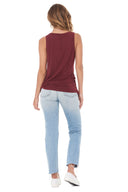 Women's Modal Scoop Neck Tank Top - Maroon - view 5