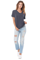 Women's Modal V-Neck Tee - Graphite - view 2
