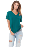 Women's Modal V-Neck Tee - Teal