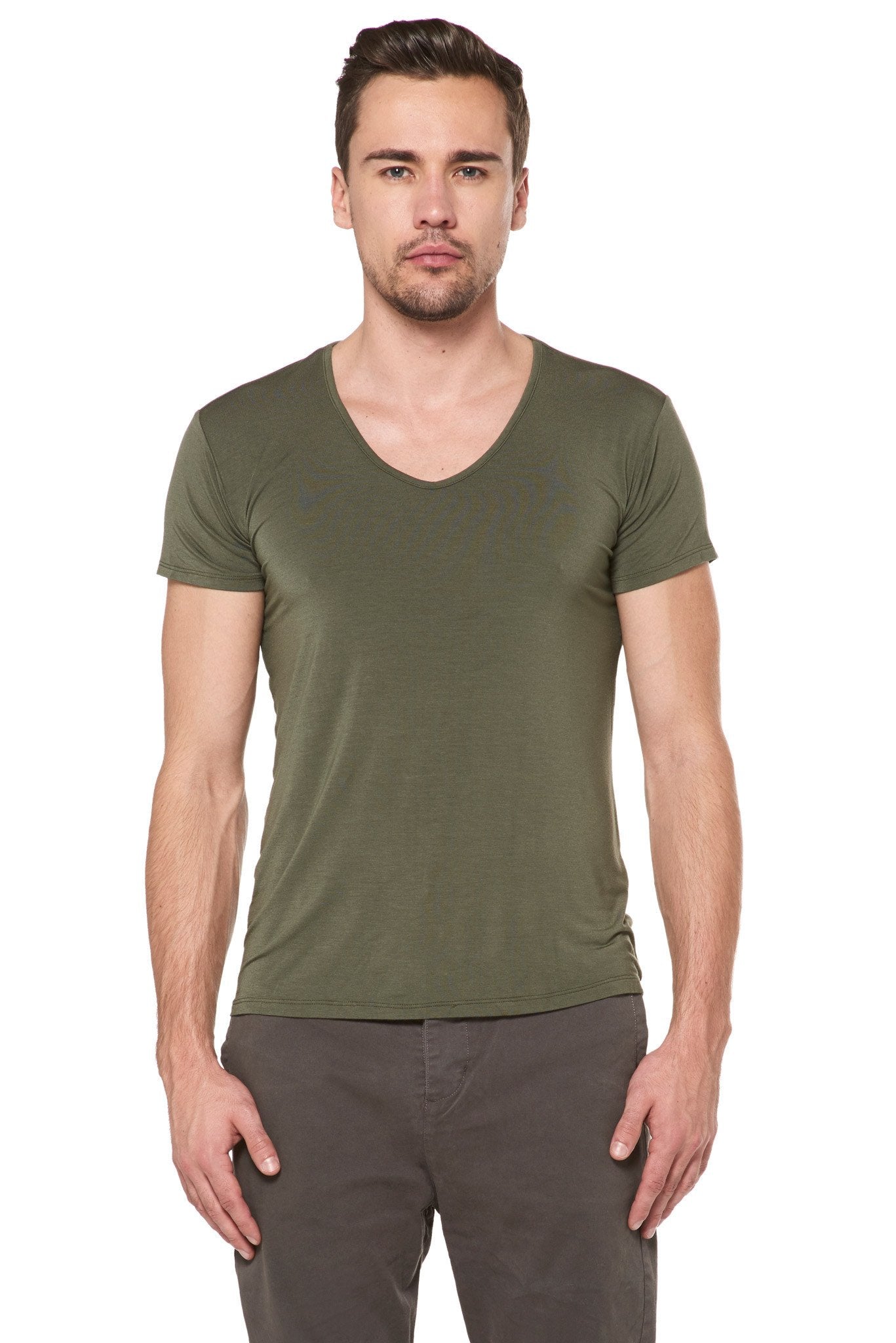 Men's Modal Modern V-Neck Tee Shirt – Mika Jaymes