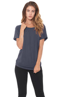 Women's Modal Wide Neck Tee - Graphite