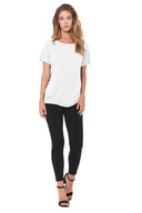 Women's Modal Wide Neck Tee - White