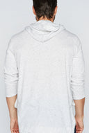Men's 3/4 Sleeve Cowl Neck Visor Hoodie - Multi-Dot - view 2