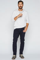 Men's 3/4 Sleeve Cowl Neck Visor Hoodie - Multi-Dot - view 3