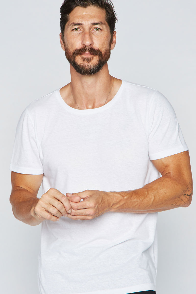Men's Tri-Blend Crew Tee — White