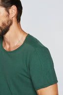 Men's Cotton Linen Patch Sleeve Tee - view 8