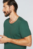 Men's Cotton Linen Patch Sleeve Tee - view 9