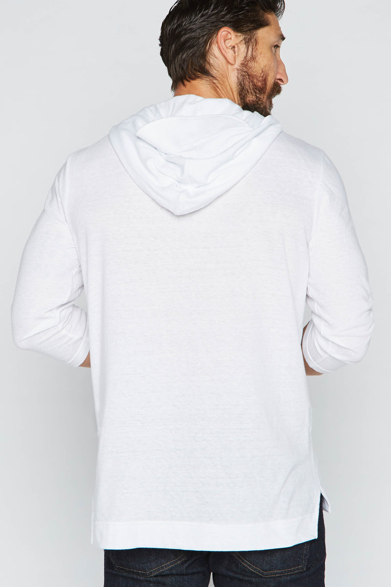 Men's Linen Blend Long Sleeve Hoodie
