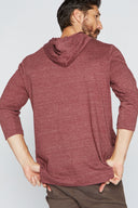 Men's 3/4 Sleeve Cowl Neck Visor Hoodie - view 20