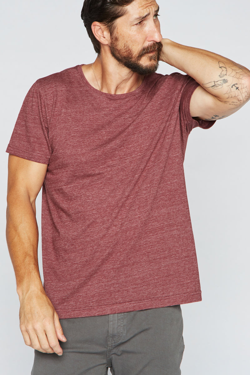 Men's Tri-Blend Crew Tee — Maroon