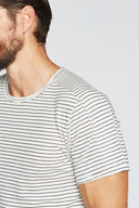 Men's Raw Edge Patch Sleeve Stripe Tee - view 12