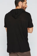 Men's Linen Blend Short Sleeve Hoodie - view 6