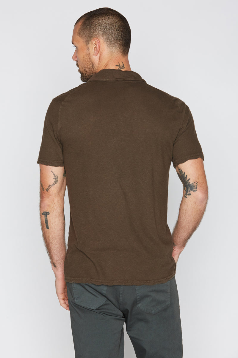 Men's Cotton Linen Polo Shirt