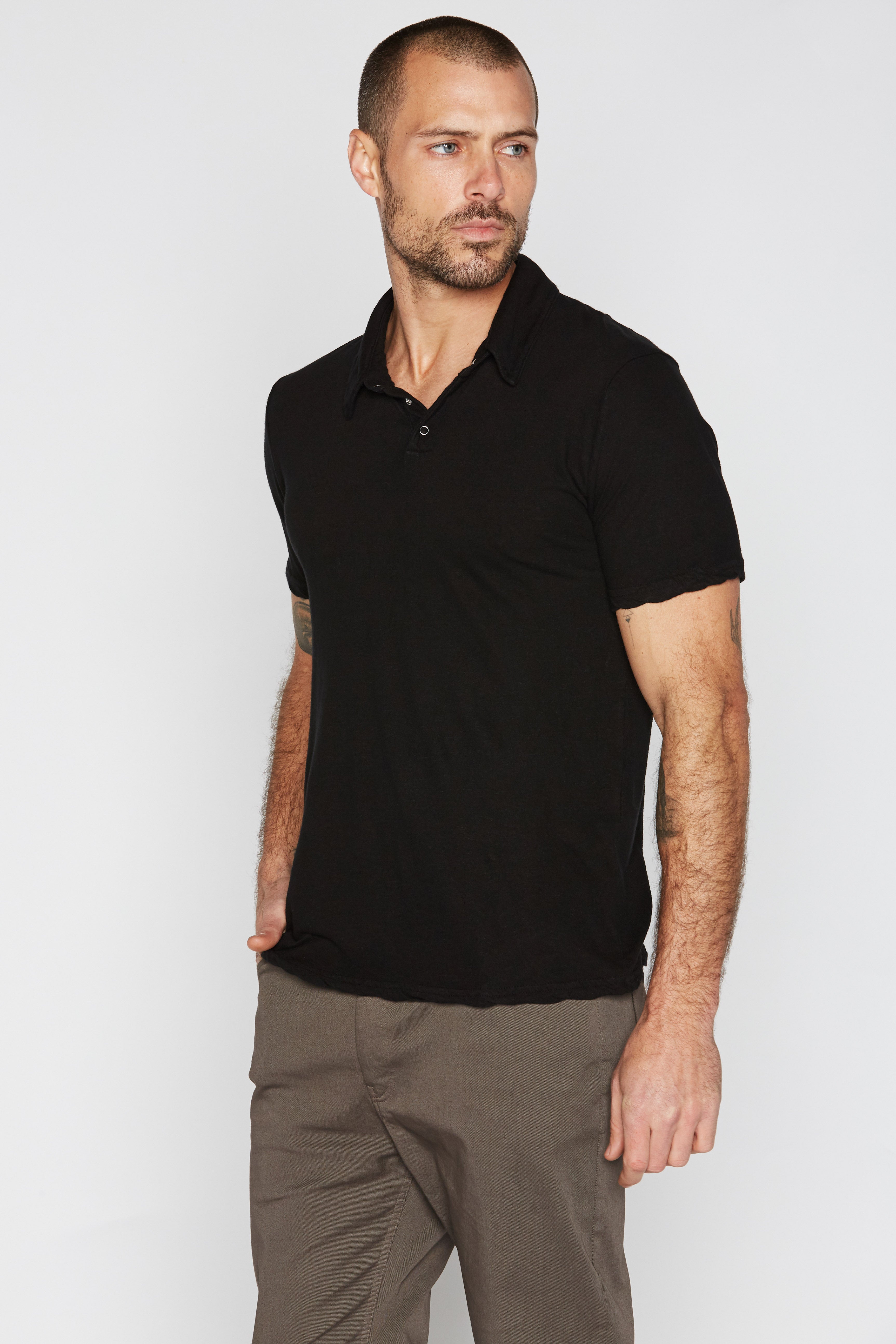 Men's Cotton Linen Polo Shirt – Mika Jaymes