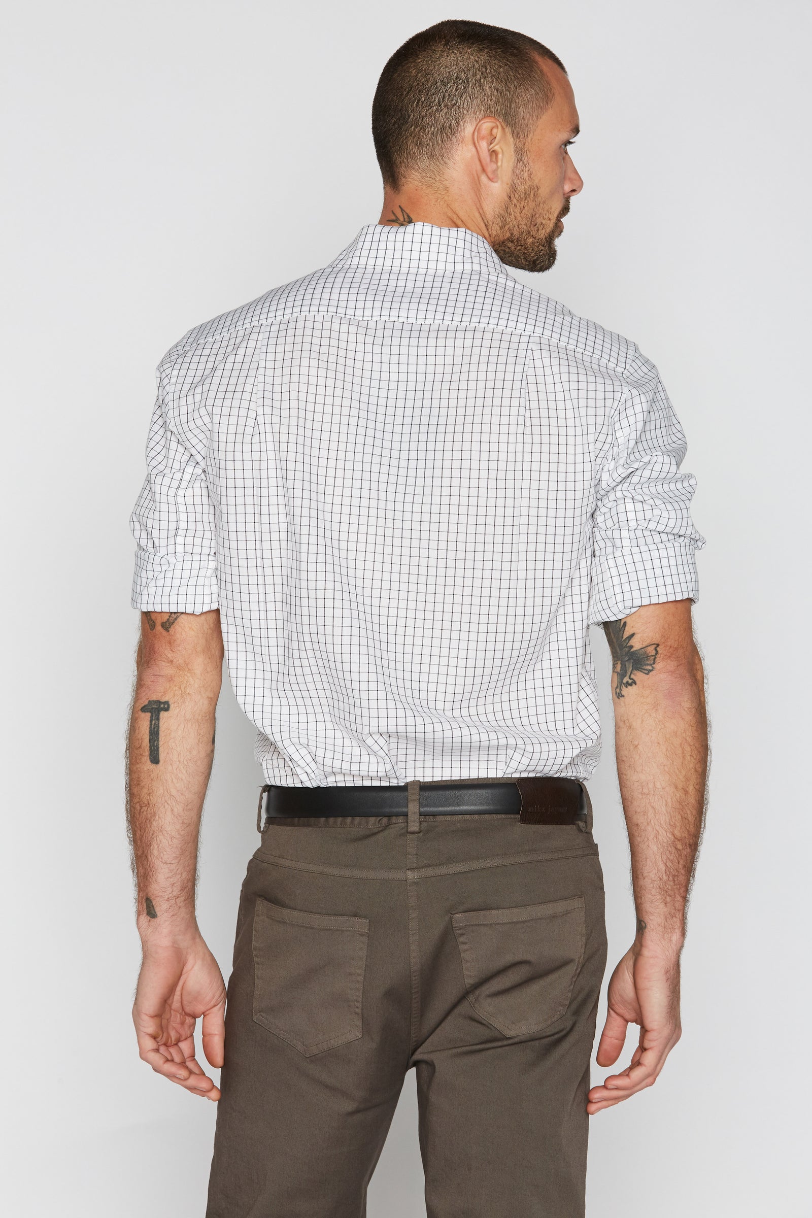 mame新品Chequered Shirt With Ribbon Tie s-PJ-B08-200_1.jpg?v=1724358028