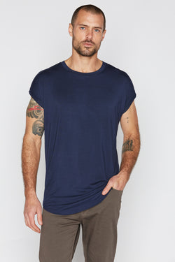 Men's Modal Curved Bottom Crew Tee