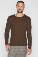 Men's Linen Blend Wide Cuff Long Sleeve Tee - view 7