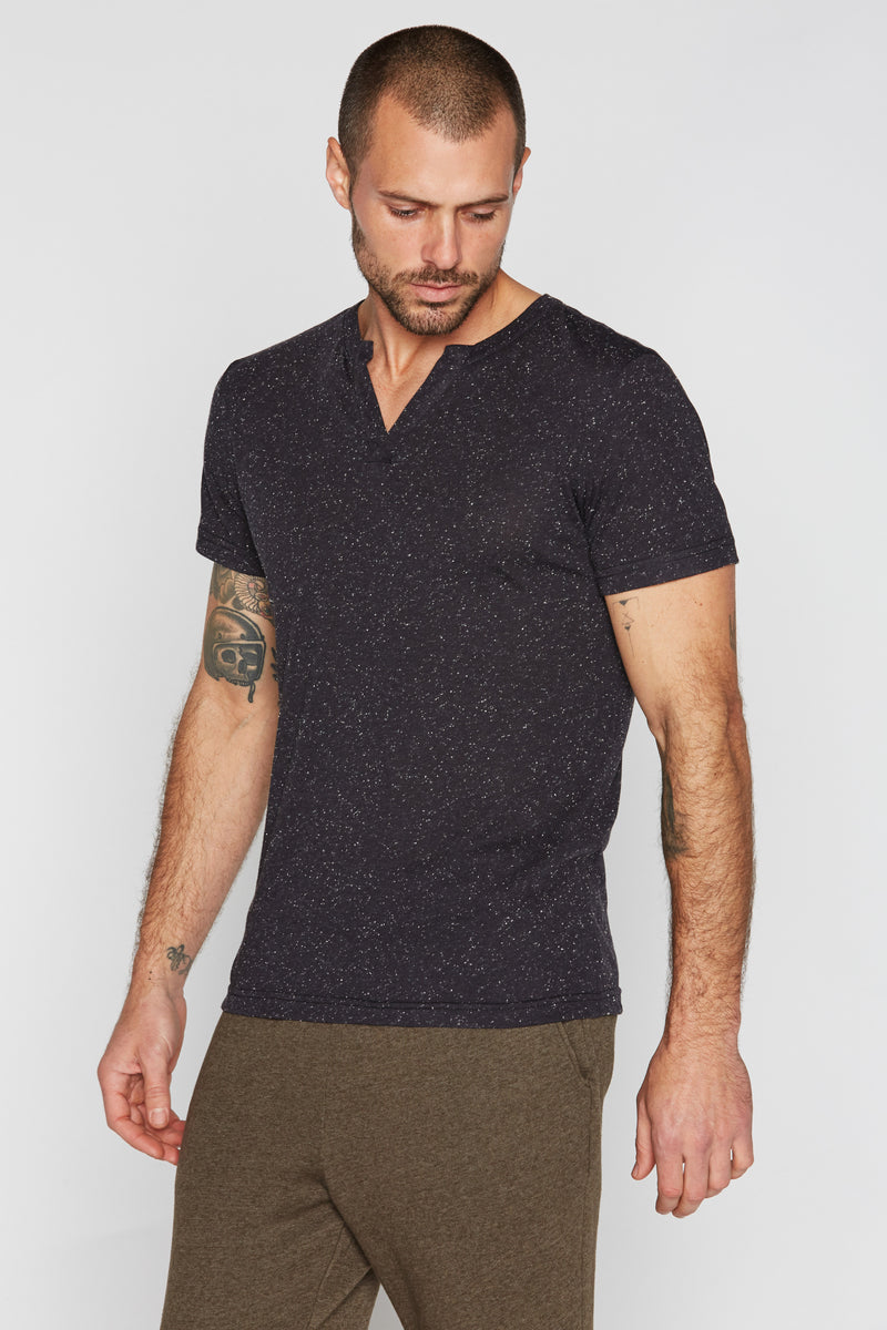 Men's Cross V-Neck Tee - Multi-Dot Black & White — Default