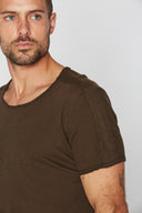 Men's Cotton Linen Patch Sleeve Tee - view 5