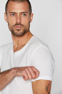 Men's Cotton Linen V-Neck Tee - view 11