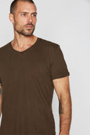 Men's Cotton Linen V-Neck Tee - view 3