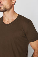 Men's Cotton Linen V-Neck Tee - view 4