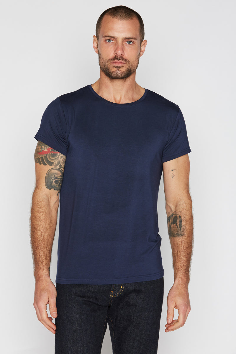 Men's Modal Crew Neck Tee — Navy