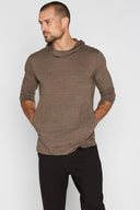 Men's 3/4 Sleeve Cowl Neck Visor Hoodie - view 17
