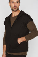 Men's Performance Ponte Zip Front Sleeveless Hoodie - view 3