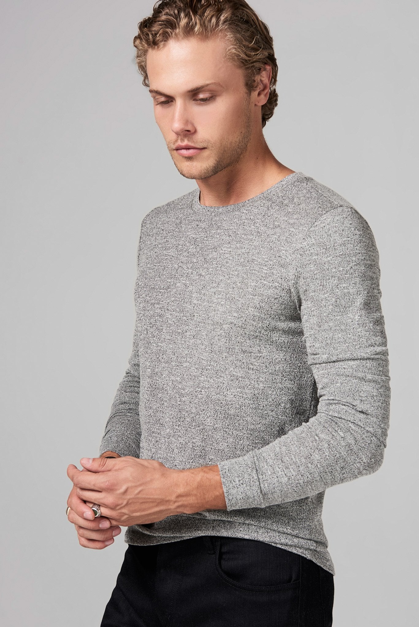 Men's Novelty Texture Long Sleeve Pullover – Mika Jaymes