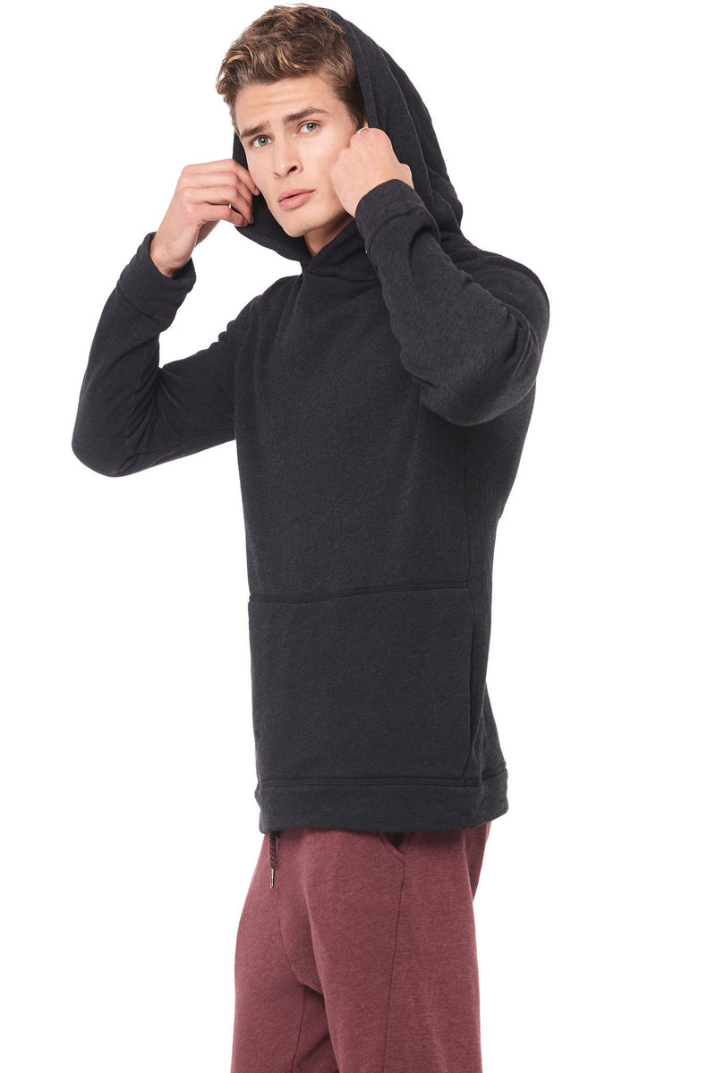 Men's French Terry Pullover Hoodie — Black