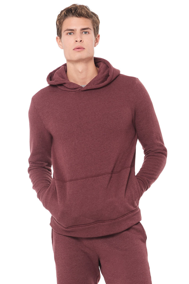 Men's French Terry Pullover Hoodie — Maroon