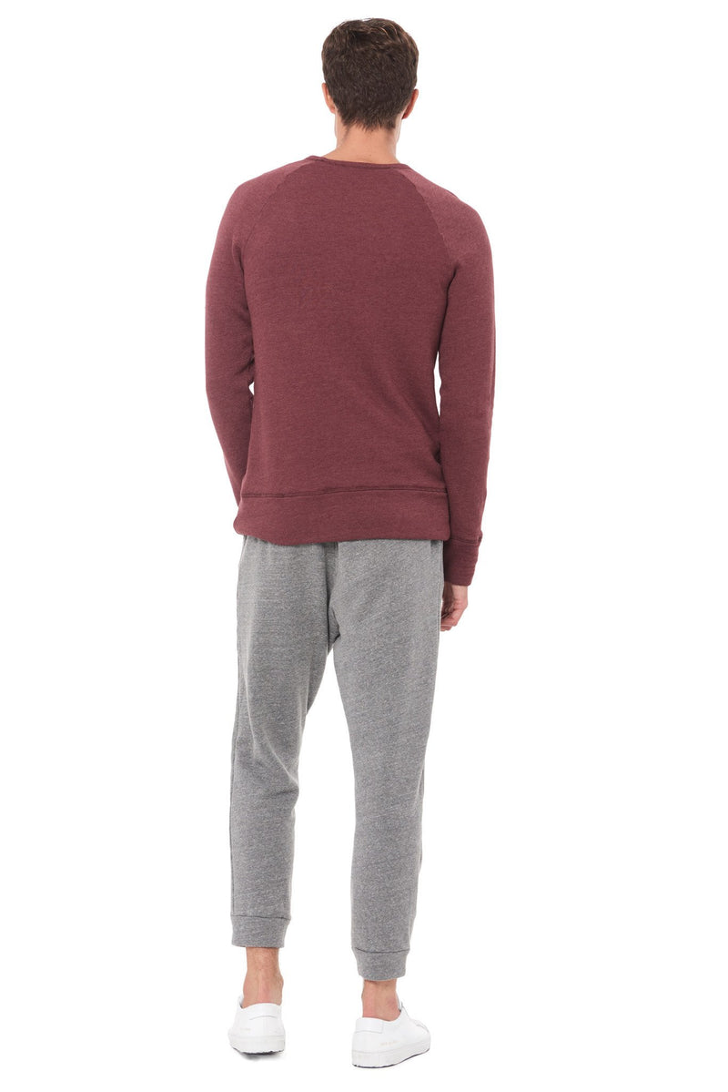 Men's French Terry Relaxed Fit Crew Neck Sweatshirt