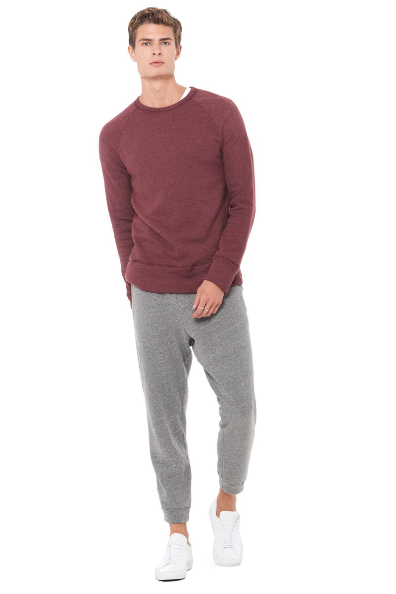 Men's French Terry Relaxed Fit Crew Neck Sweatshirt