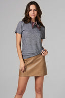 Women's Pocket Sailor Crew Neck Tee - Mini Stripe