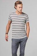 Men's Pocket Sailor Crew Neck Tee - Retro Stripe
