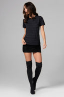 Women's Pocket Sailor Crew Neck Tee - Wavy Stripe