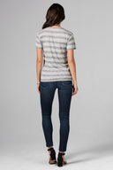 Women's Pocket Sailor Crew Neck Tee- Retro Stripe - view 2
