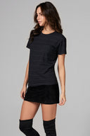 Women's Pocket Sailor Crew Neck Tee - Wavy Stripe - view 4