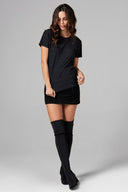 Women's Pocket Sailor Crew Neck Tee - Wavy Stripe - view 2
