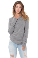 Women's French Terry Slim Fit Pullover Sweatshirt - Heather Grey